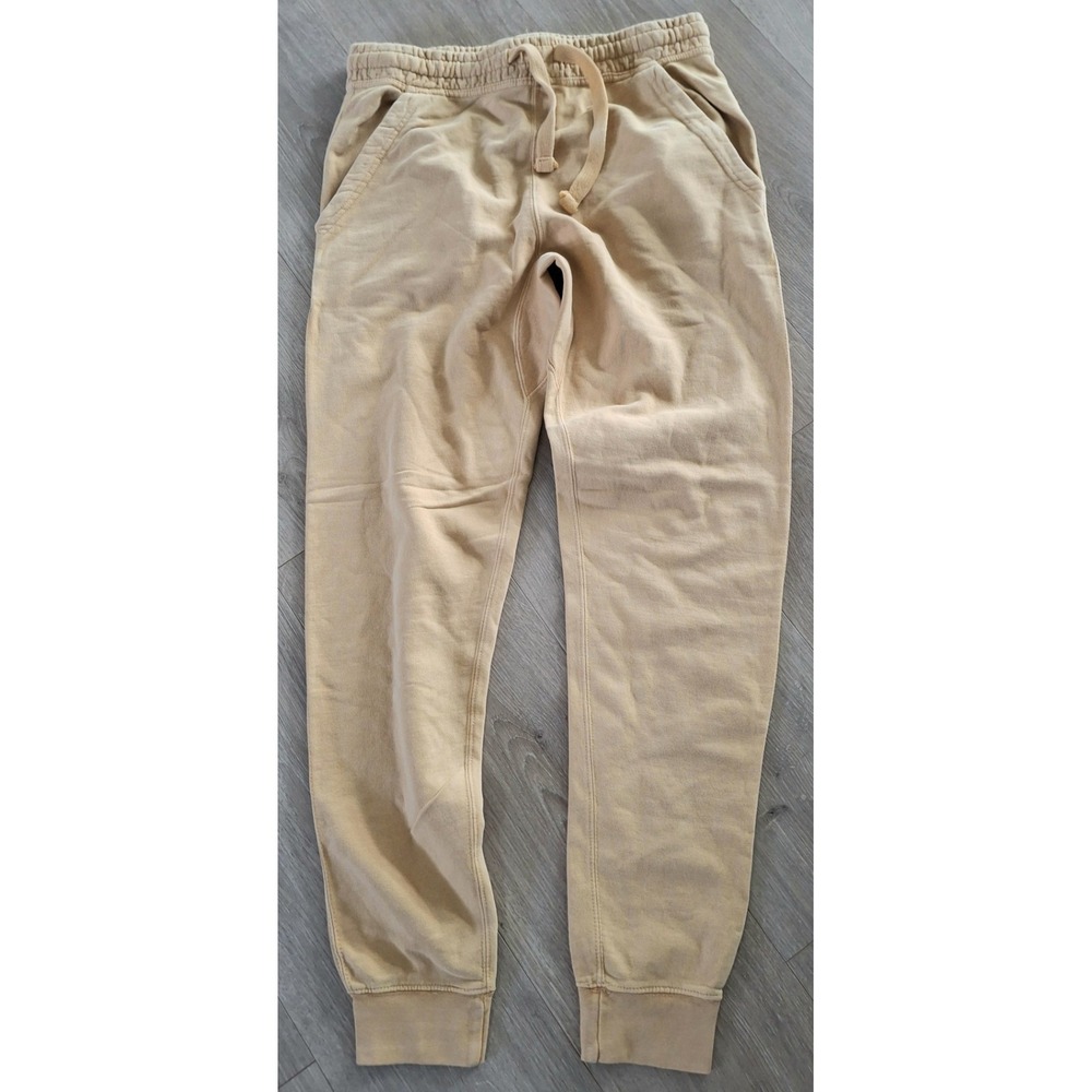 Lane Seven Unisex M Yellow Jogger Sweatpants Vintage Wash NWOT 32"x31"